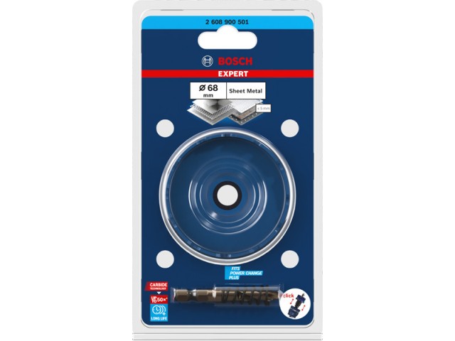 Žaga za izrezovanje lukenj Bosch EXPERT Sheet Metal, Dimenzije: 68x5mm, 2608900501